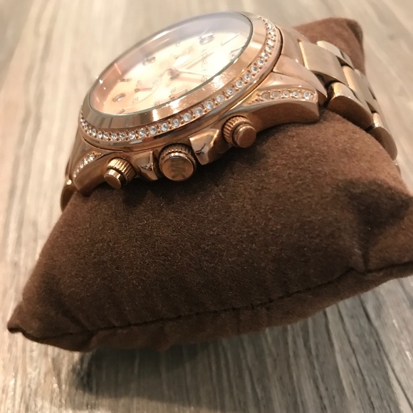 Michael Kors Rose Gold Watch | Embellished Bezel | Big Face - Picture 9 of 13